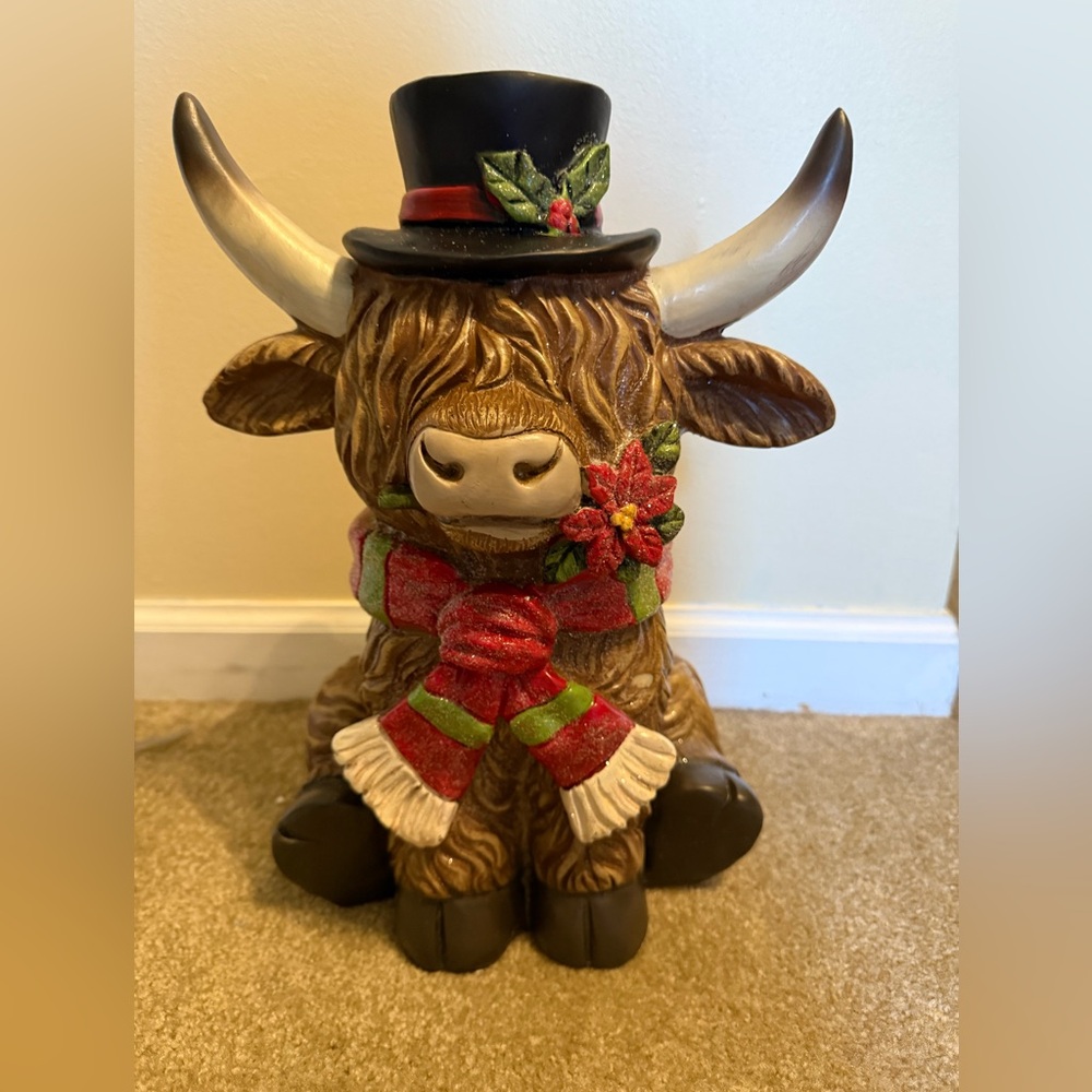 Hobby Lobby Christmas Holiday 2025 Highland Cow Holiday Decoration